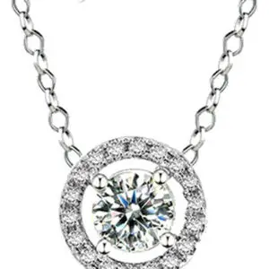 Paved Halo Diamond Pendant