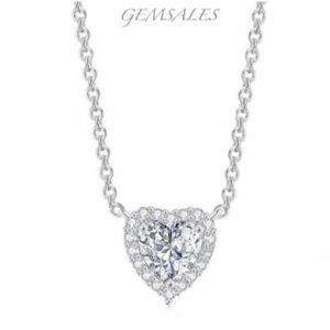 Halo Heart Diamond Necklace