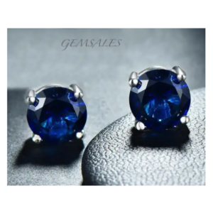 Elegant Royal Blue Diamond Earrings