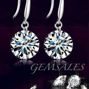 2ct SIM DIAMOND CZ EARRINGS S925