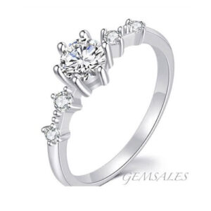 Elegant Side Stone Diamond Ring