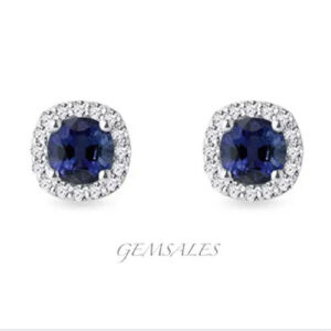 Royal Blue Diamond Earrings