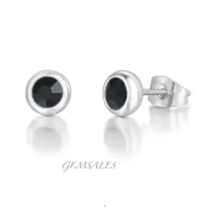 .25ct Black CZ Bezel-Setting 6mm