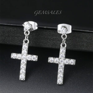 Elegant Cross Stud Earrings
