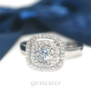 Double Halo Diamond Ring