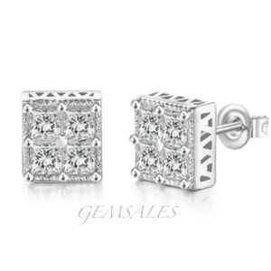 Princess Cut Diamond Earrings