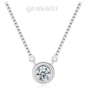 Round Diamond Bezel Pendant