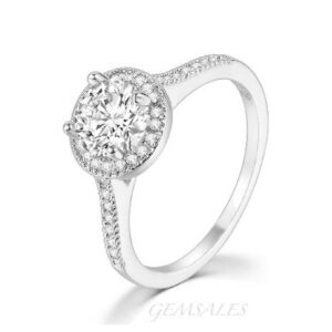 Round Halo Diamond Ring