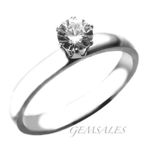 Titanium Solitaire Crown Ring